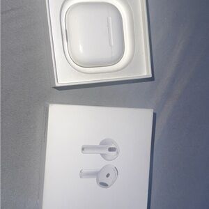 White Wireless Earbuds with Charging Case